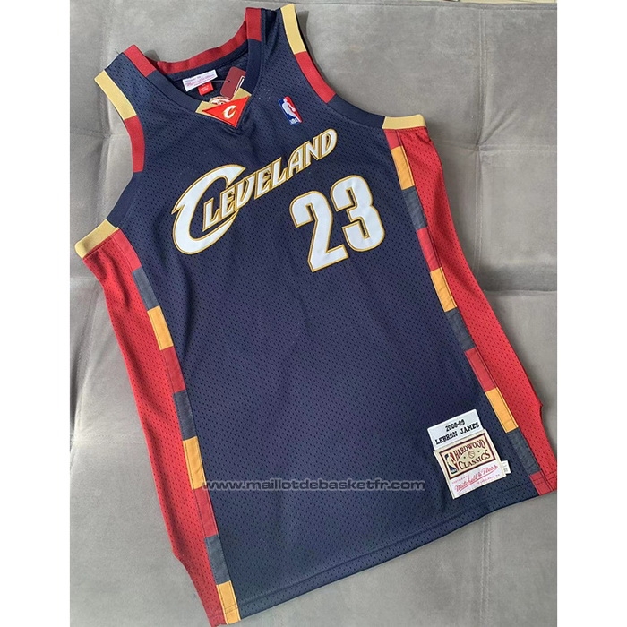 Maillot Cleveland Cavaliers LeBron James #23 Mitchell & Ness 2008-09 Bleu